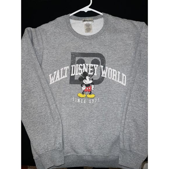 Disney Parks Crewneck Sweatshirt Adult Small Walt Disney World Mickey 1971 Small - Picture 1 of 5